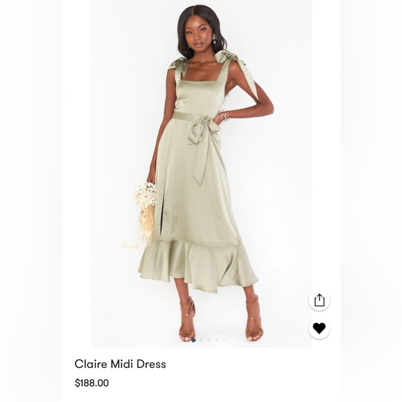 Show Me Your MuMu Dresses & Skirts - Show Me Your MUMU. NWT. Claire Midi Dress. Size Large. Color is green.
